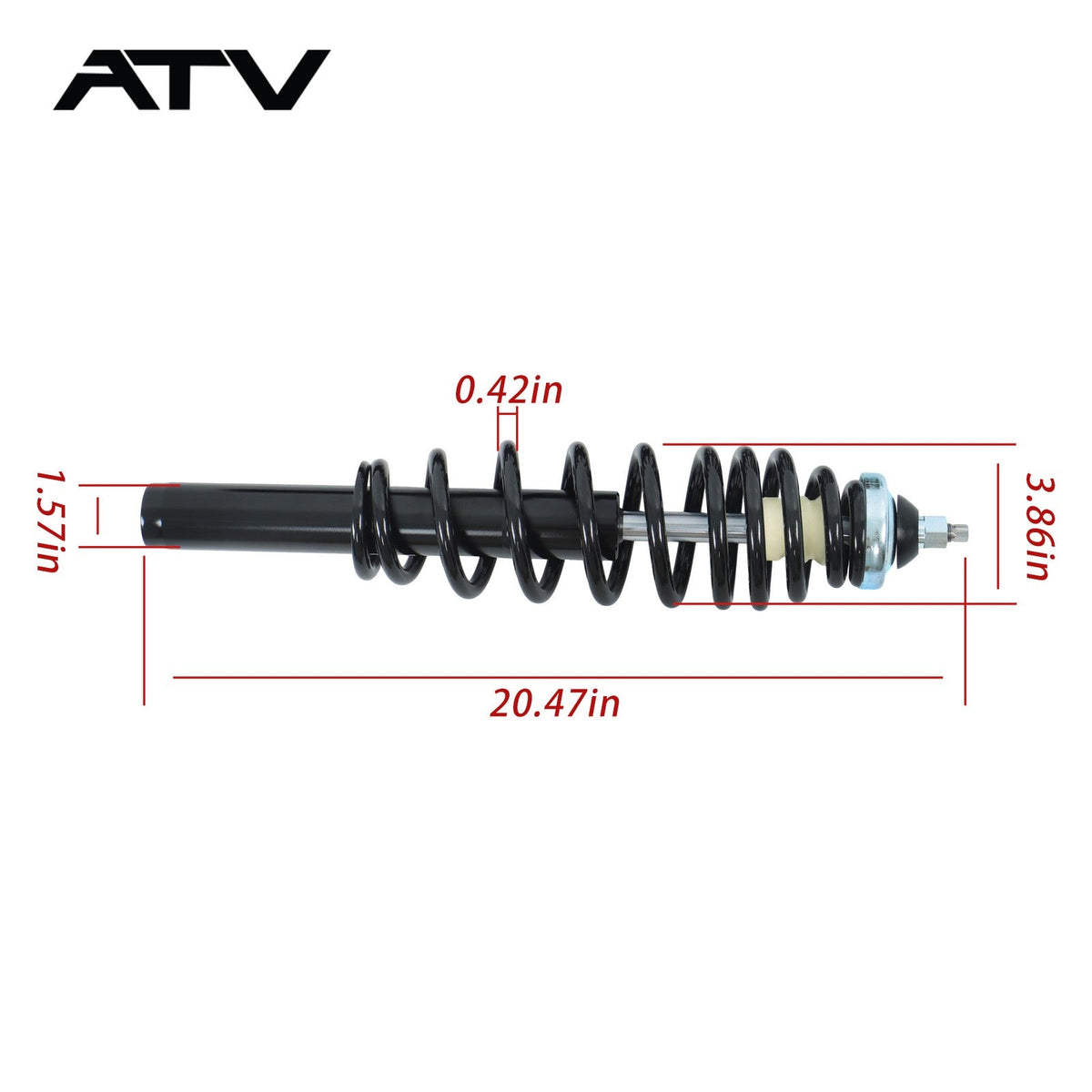 Front Shocks Strut Absorber Kit for Polaris Ranger 500 2x4 4X4 6x6 UTV 1999-2005