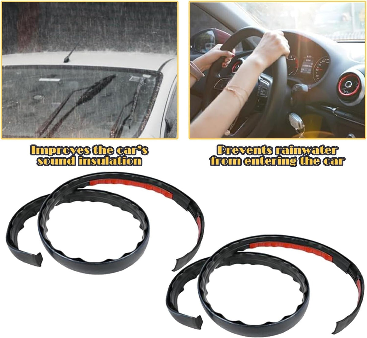 2PCS ROOF DRIP MOLDING FOR 2005-2015 TOYOTA TACOMA DOUBLE CAB RH&LH 75551-04063
