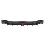 For 22-26 Honda Civic Sedan Black Rear Bumper Diffuser + Corner Spat w/LED Light