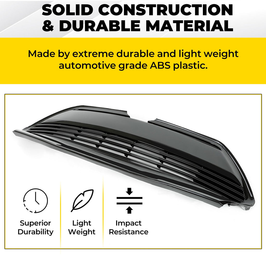 For 2017 2018 2019 Toyota Corolla L LE XLE Front Bumper Lower Grille Black Grill