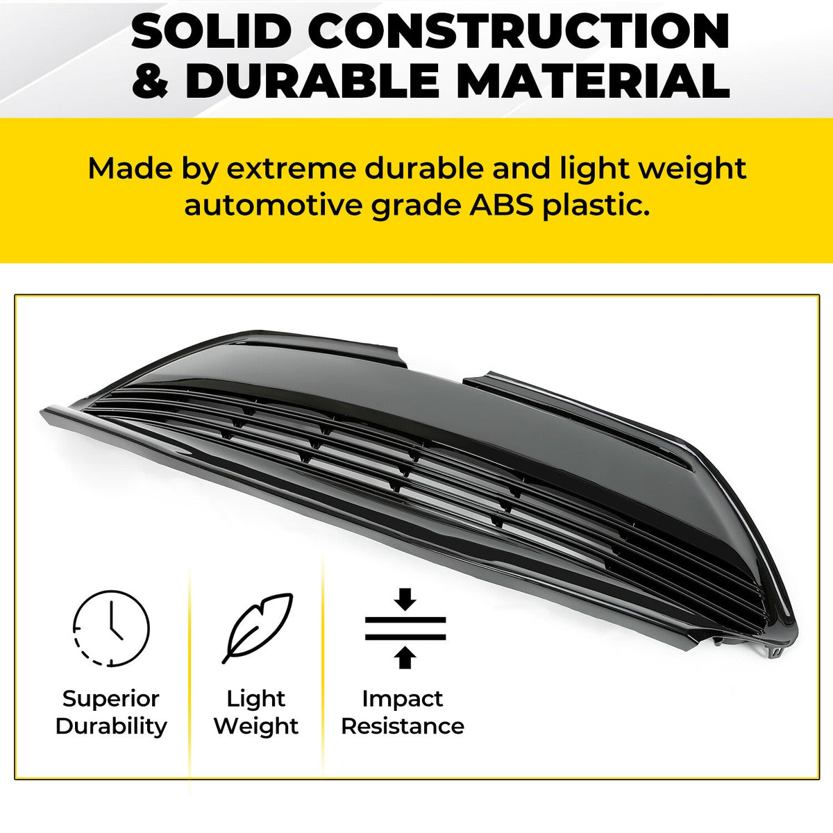 For 2017 2018 2019 Toyota Corolla L LE XLE Front Bumper Lower Grille Black Grill