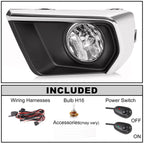 For Chevrolet Colorado 2021-2022 Clear Fog Lights w/ Chrome Bezel Wires Switch