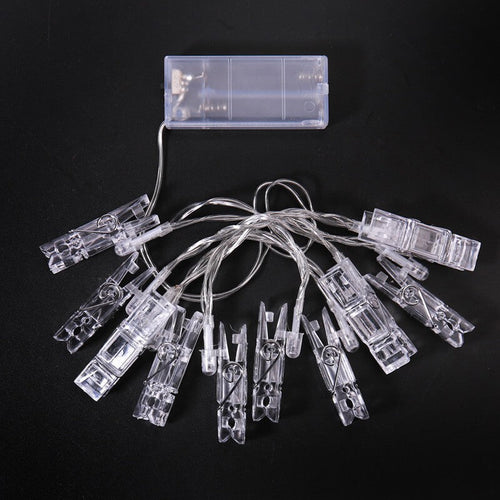 10 LED Card Photo Clip String Fairy Lights Battery Christmas Party Wedding light
