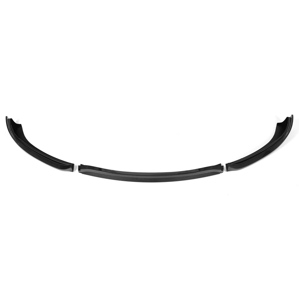 For Tesla Model S Sedan 12-16 Front Lower Bumper Lip Carbon Fiber Style Spoiler