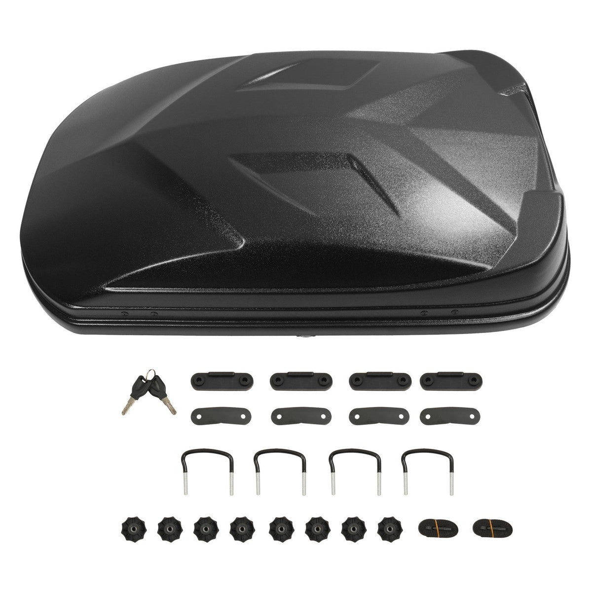 15 Cubic Hard Shell Roof Top Mount Car Storage Travel Luggage Box Cargo Carrier