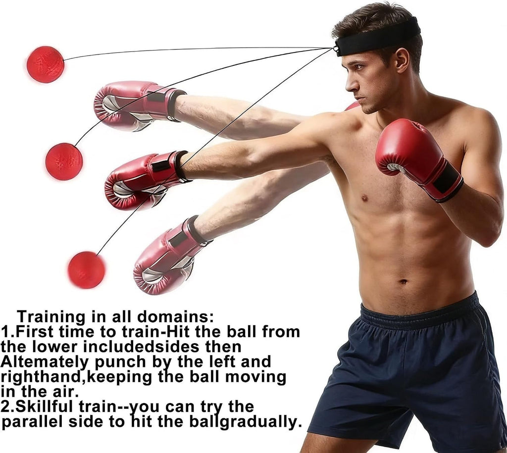 Boxing Reflex Ball with Adjustable Headbands, Training Equipment, Punching Ball