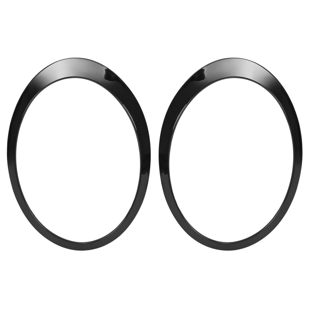 Black Headlight Trims Ring Bezels Cover Pair For Mini Cooper R55 R56 2007-2015
