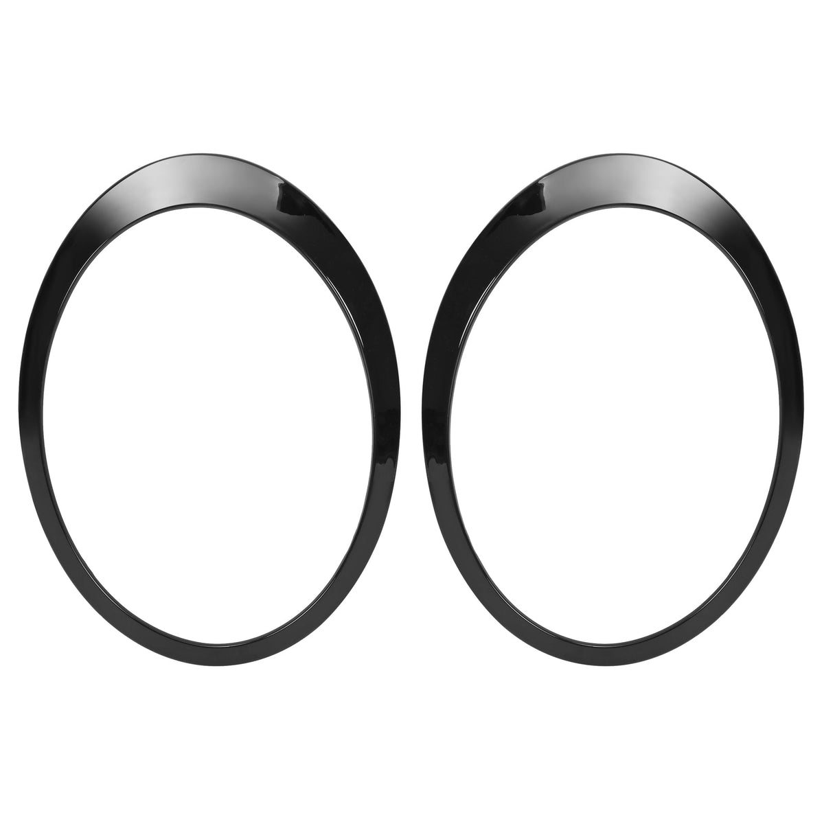 Black Headlight Trims Ring Bezels Cover Pair For Mini Cooper R55 R56 2007-2015