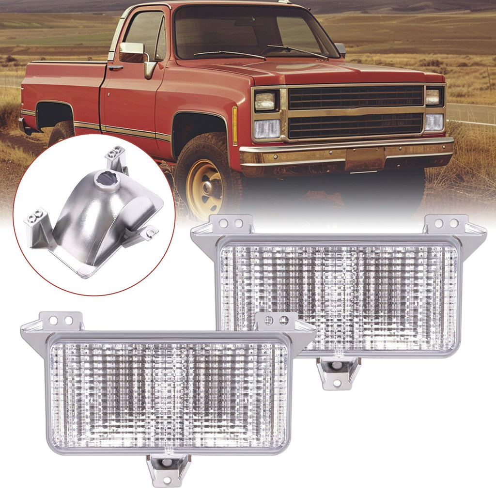 Turn Signal Corner Park Lights Lamps Pair For Chevy GMC 1983-1991 Pickup Truck