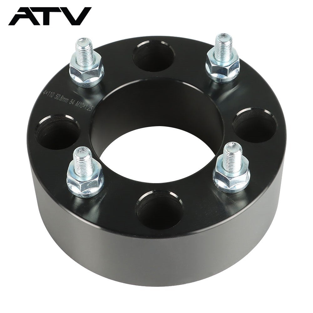 For Honda Yamaha Suzuki 4× 2 inch Hubcentric Wheel Spacers 4/110 ATV 10x1.25