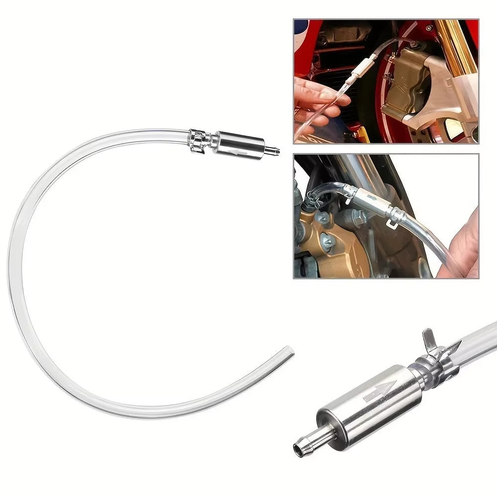 Clutch Brake Bleeder Hose One Way Valve Tube Bleeding Tool Kit Motorcycle Car au