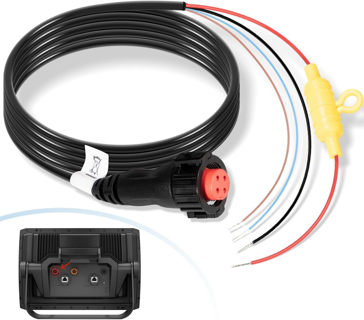 010-12938-00 Power Cable 4-Pin for Garmin EchoMAP Ultra 2 102,106,122,126sv
