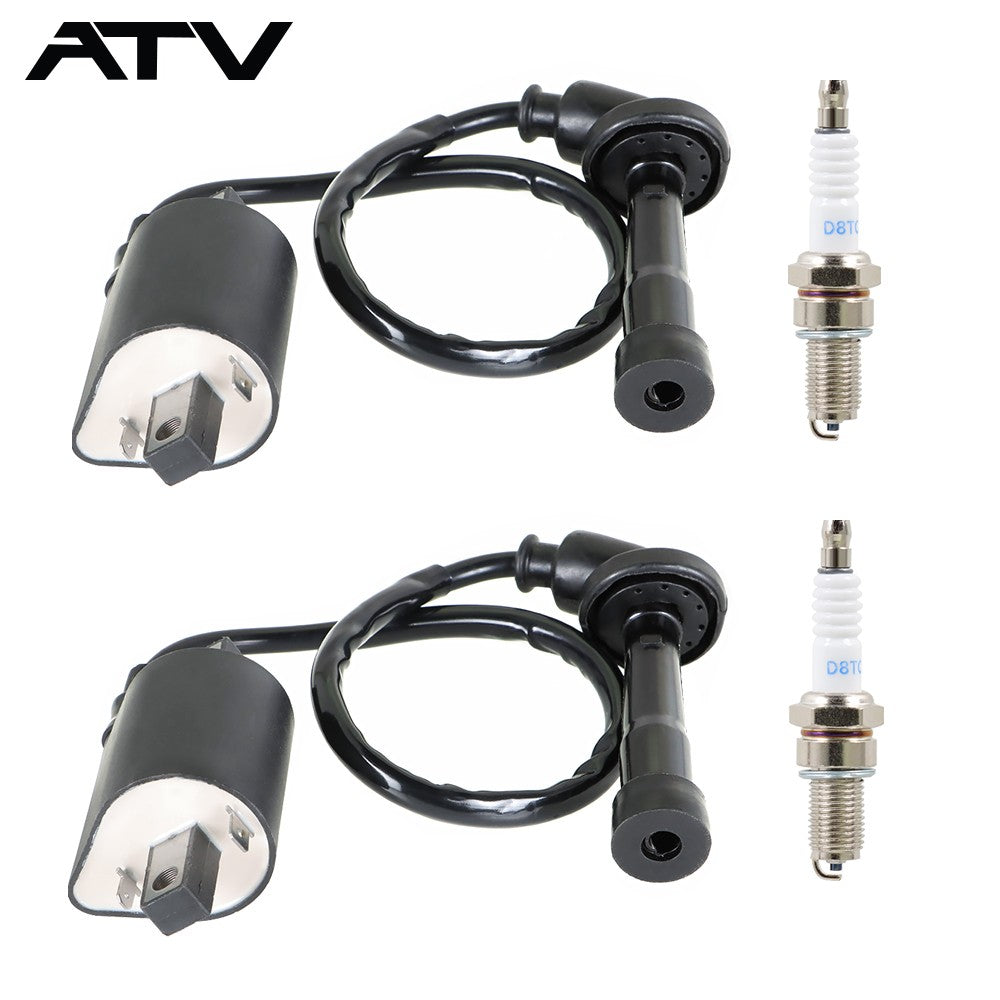 2x Ignition Coil Spark Plug For Yamaha 1998 1999-2016 V Star XVS650A  XVS650