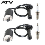 2x Ignition Coil Spark Plug For Yamaha 1998 1999-2016 V Star XVS650A  XVS650