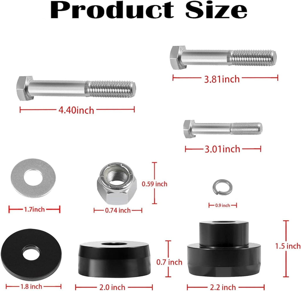 134-10005 Billet Aluminum Body Mount Bushings for 1968-1981 Camaro Nova Chevy II
