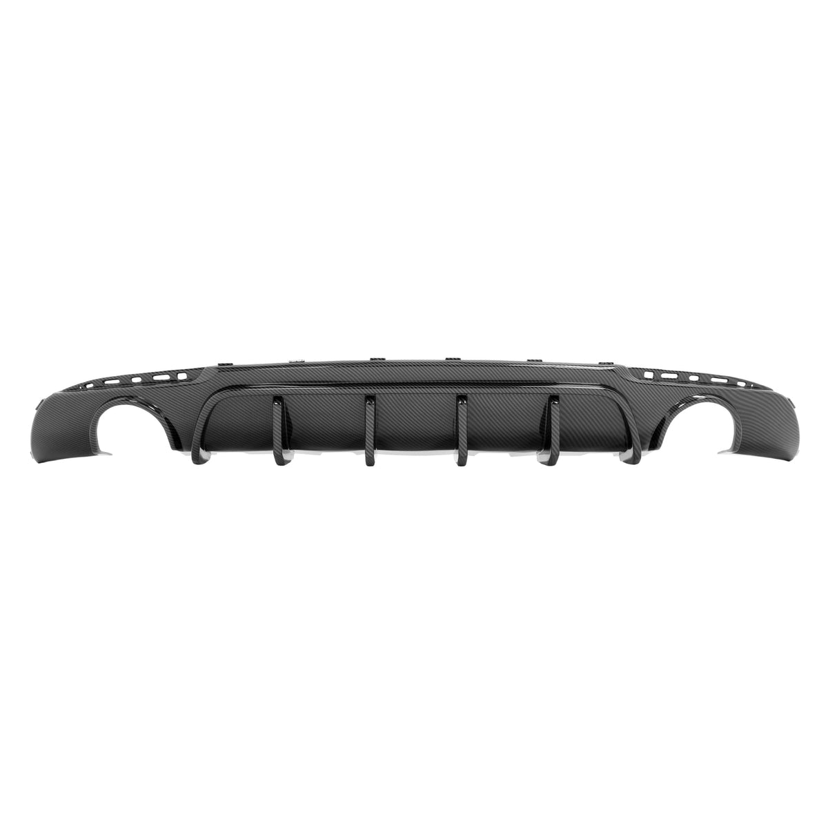 Rear Bumper Diffuser Valance Shark Fin Carbon Fiber Color For Chrysler 300 15-23