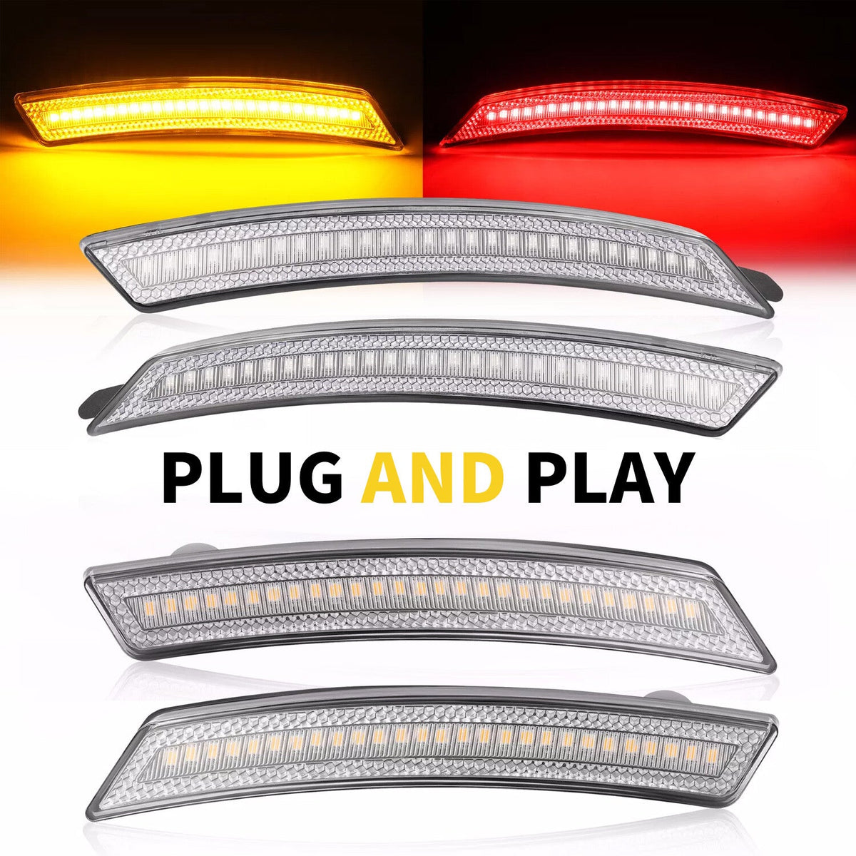 Side Marker Fender Lights Front Rear Set For Mini Cooper 2007-15 R55 R56 R57 R60