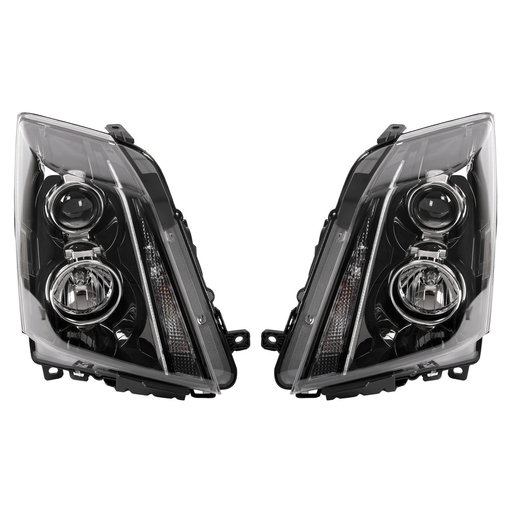 For 2008-2014 15 Cadillac CTS CT-S Headlights Assembly Pair Left+Right Headlamp