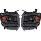 Projector Headlights For 2014-2015 GMC Sierra 1500 2500HD 3500HD Left+Right Pair