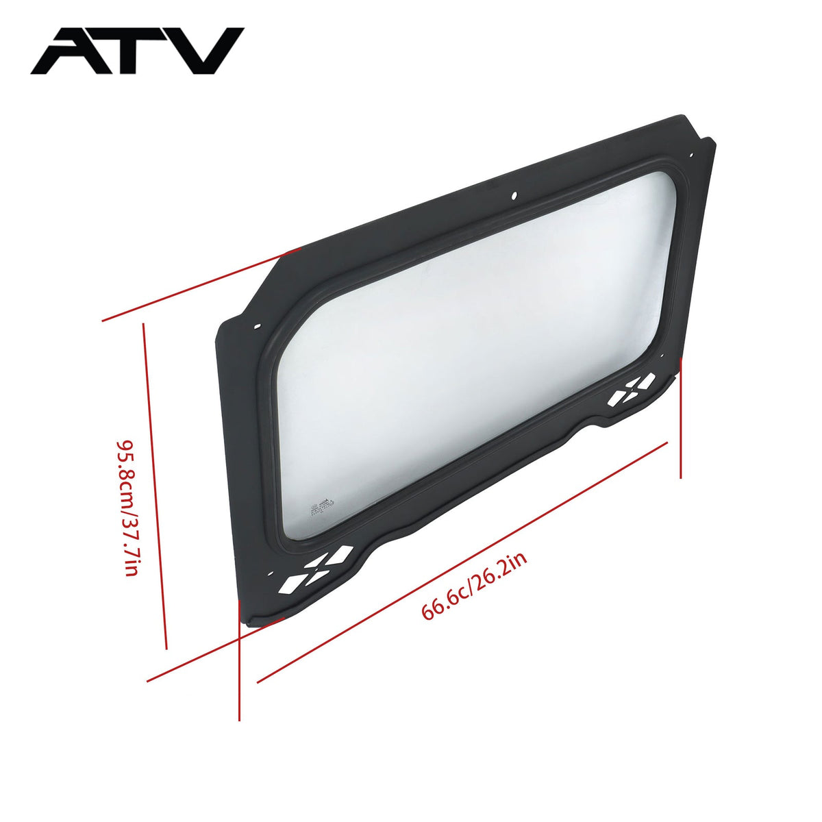 Front Full Glass Windshield W/Wiper For Polaris RZR 900 1000 XP Turbo 2014-2018