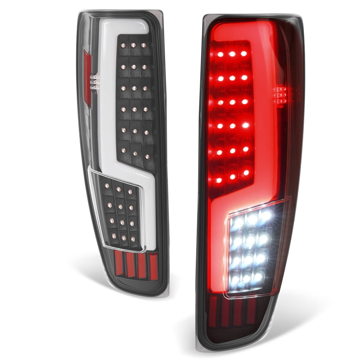 Black For 2004-2012 Chevy Colorado GMC Canyon LED Tube Tail Lights Brake Lamps