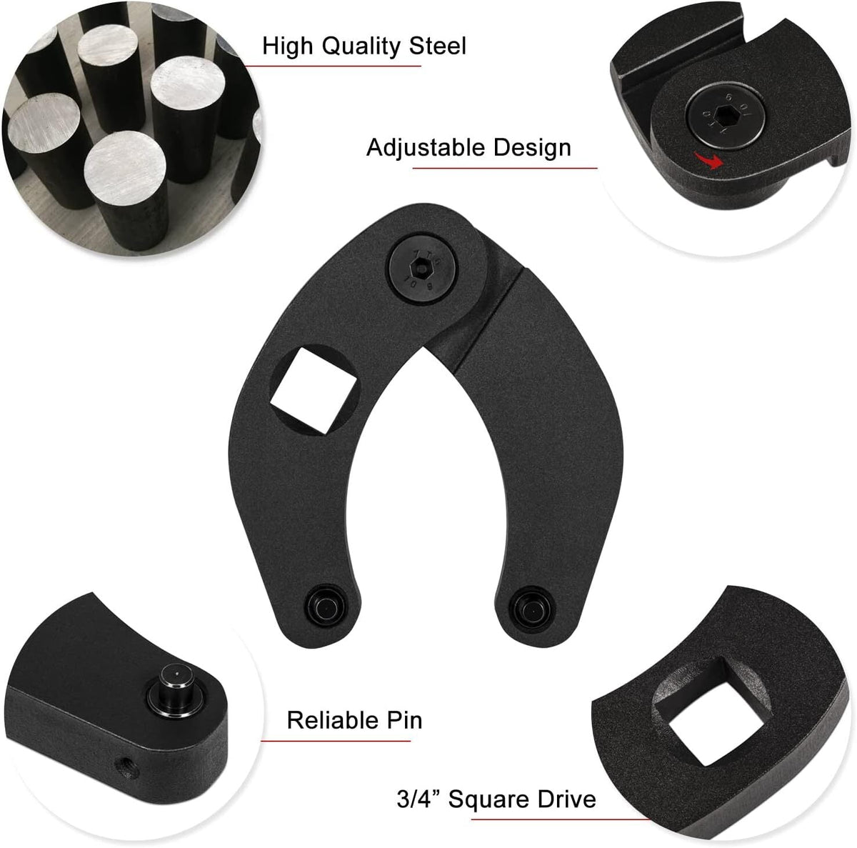 3/4" Drive 1266 Adjustable Gland Packing Nut Spanner Wrench 2" to 6" Pin Tool