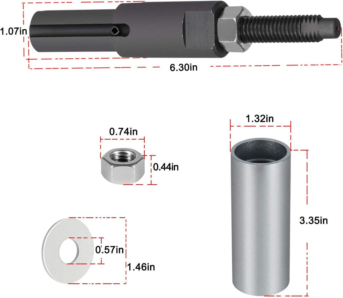 7222 Injector Tube Remover Installer Kit for GM 6.6L Duramax Diesel J-45910