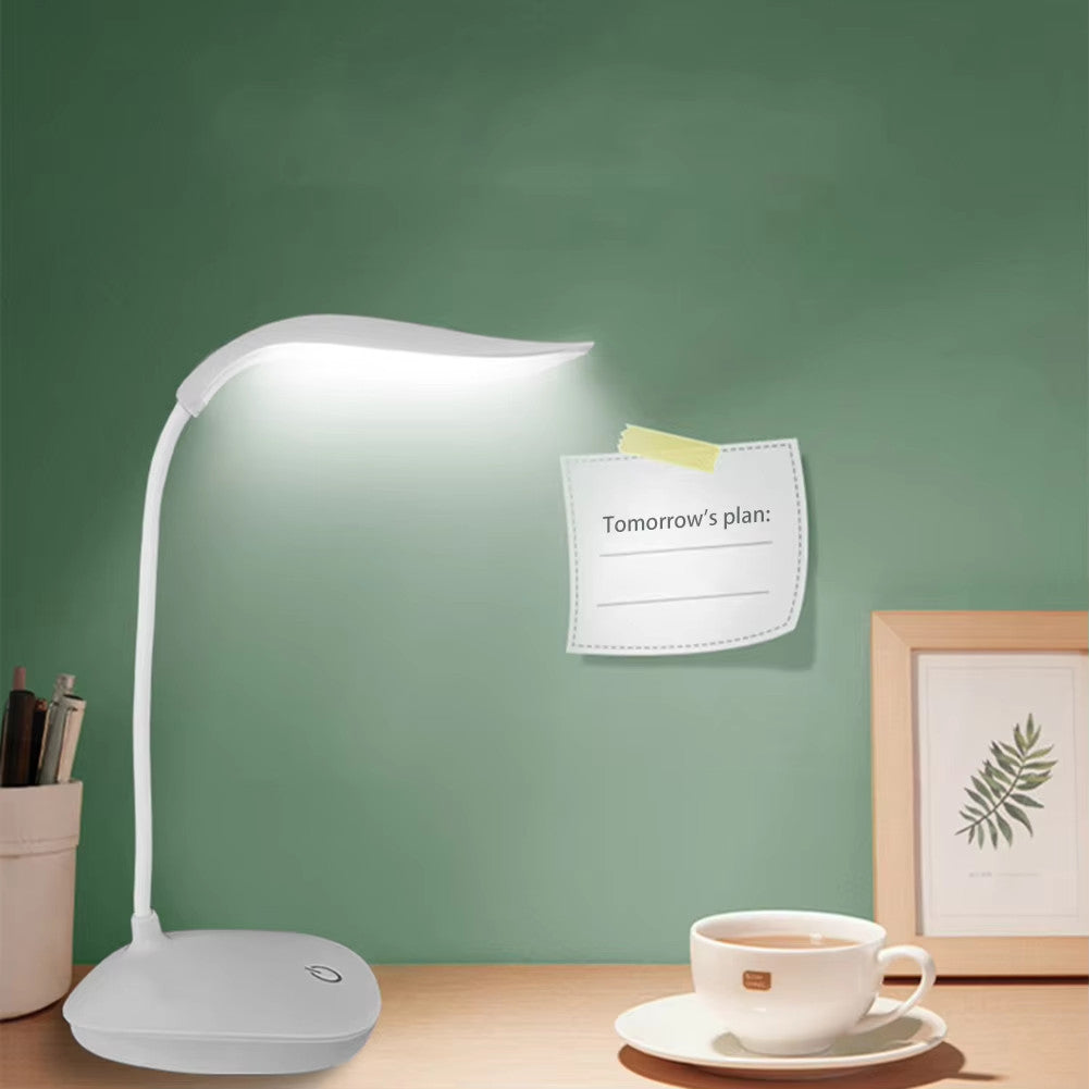 USB LED Desk Light Dimmable Bedside Reading Lamp Rechargeable Touch Control US