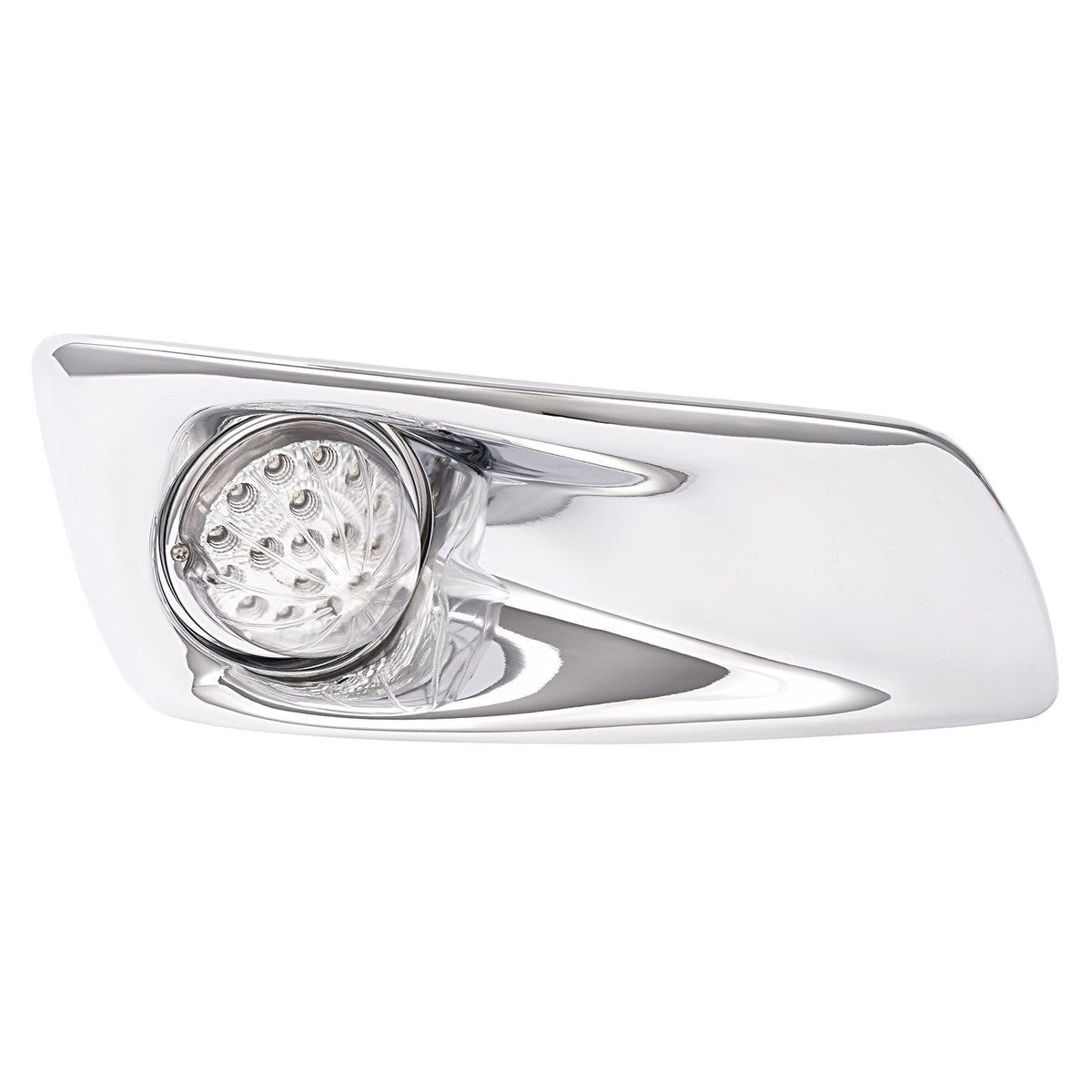 Right Side LED Clear Lens Fog Light+Fog Light Bezel For Kenworth T660 2007-2017