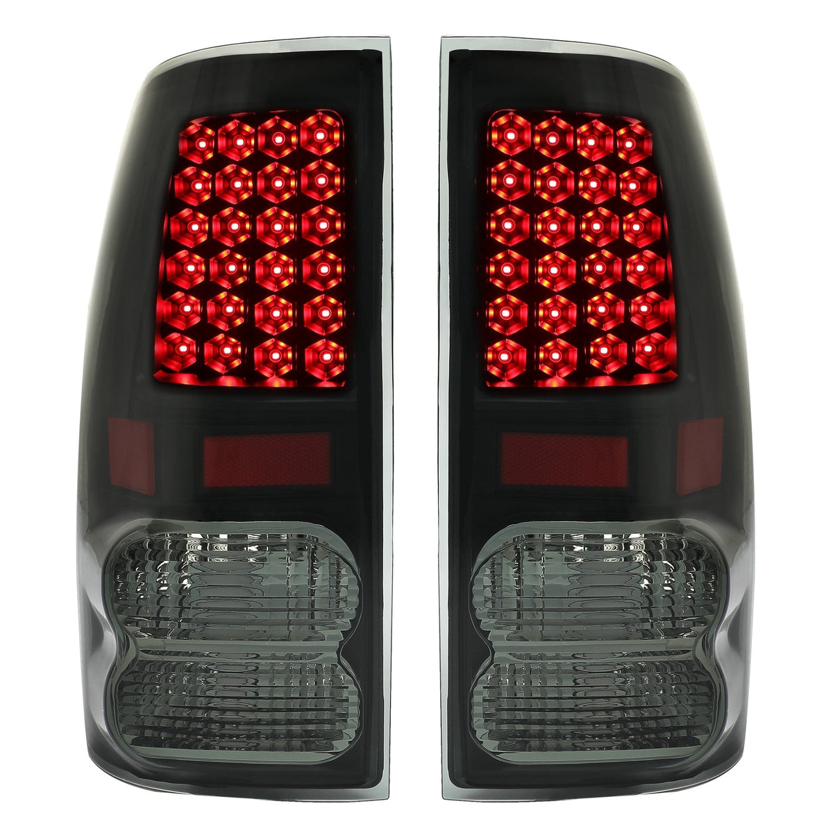 Black Smoke For Toyota Tundra 2007-2013 LED Tail Lights Brake Lamps Left+Right