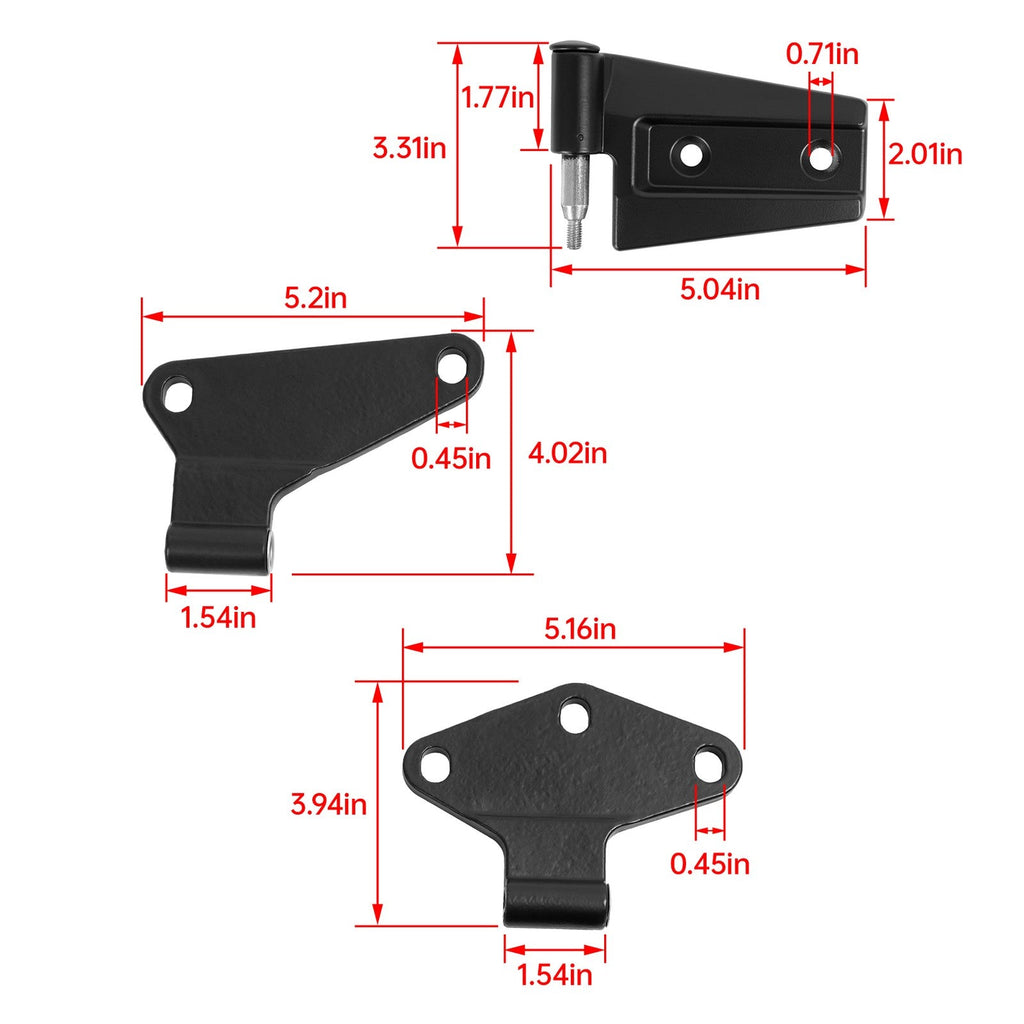 8PCS Body Door Hinges Replacement Kit For 2007-2018 Jeep Wrangler JK Left Right