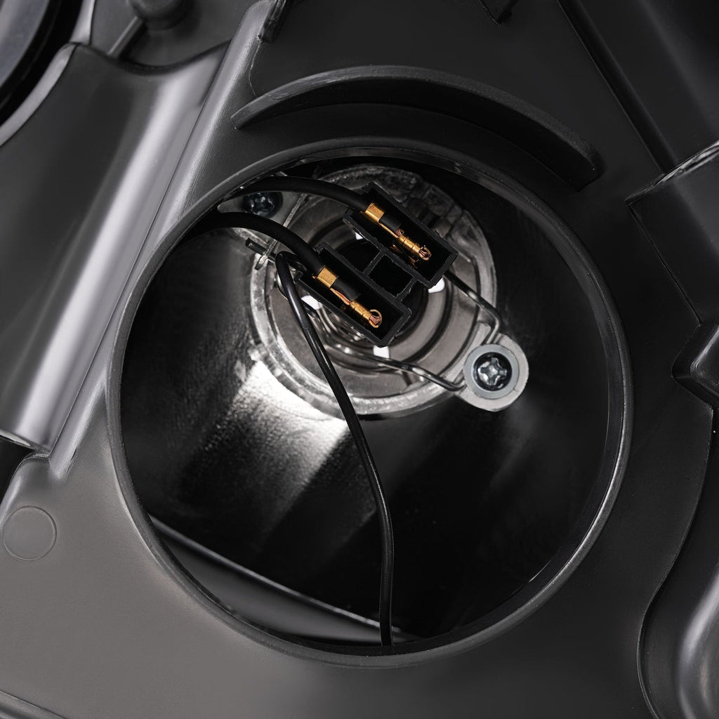 Black Right Passenger Side Headlight Clear Lens Halogen For Ford Focus 2012-2014