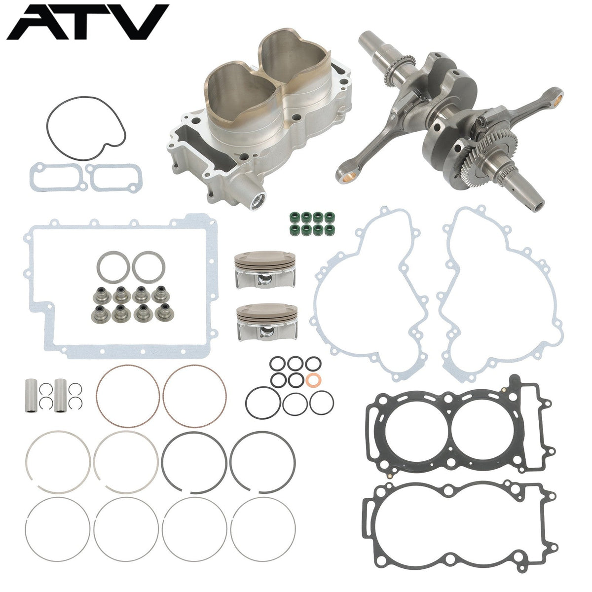 Engine Cylinder Gasket Piston Crankshaft Kit For Polaris 900/RZR/XP 13-14 93mm