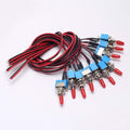 10PCS SPST Mini Toggle Switch Wires On/Off Metal Small Automotive/Boat/Car/Truck