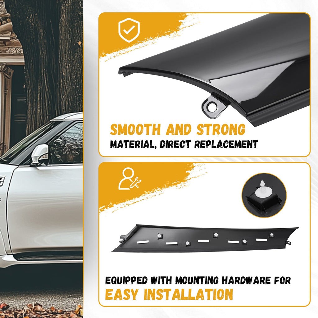 Left Side Windshield Trim Pillar Molding For Infiniti QX56 QX80 Nissan Armada