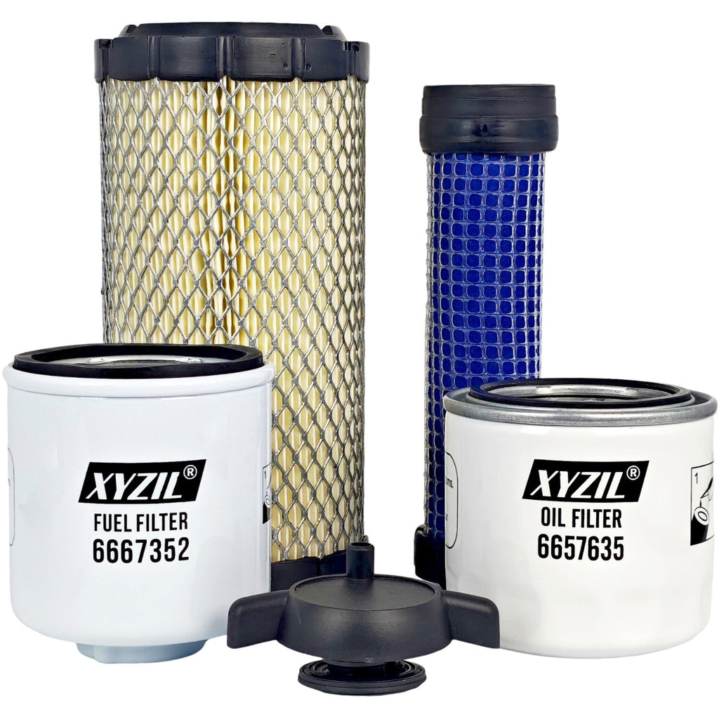 Maintenance Filter Kit Fit Bobcat 6657635 6667352 T2350-11641 Outer Inner Oil
