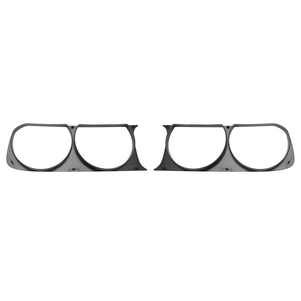 For 2008-2014 Dodge Challenger Headlight Bezel Set of 2 Left and Right Side
