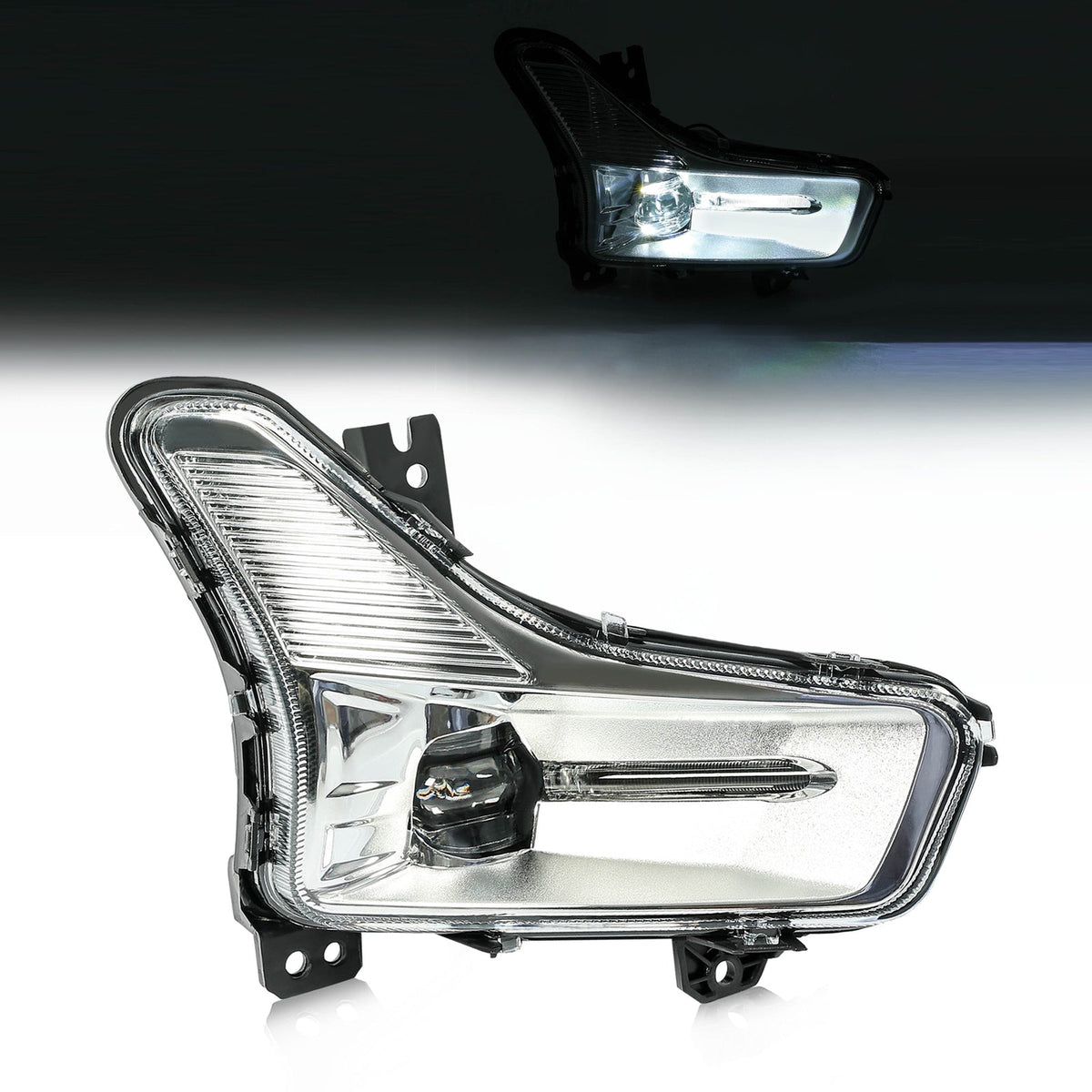 For Ford Fusion 2019-21 LED Front Passenger Right Side Fog Light Lamp Clear Lens