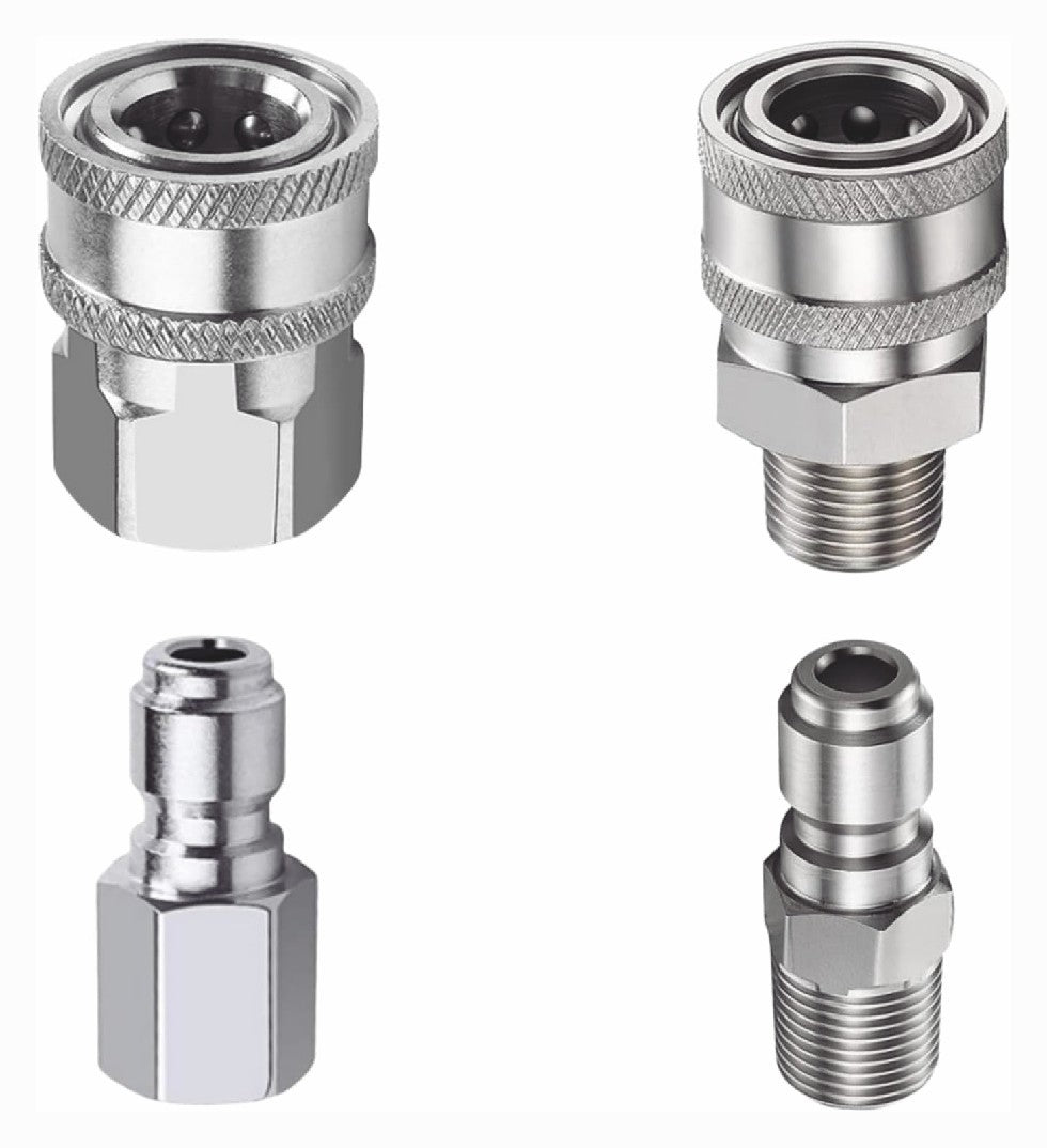 5000PSI Pressure Washer Quick Connect Fitting Stainless Steel 3/8" Hose Adapter