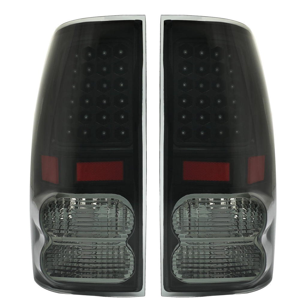 Black Smoke For Toyota Tundra 2007-2013 LED Tail Lights Brake Lamps Left+Right