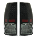Black Smoke For Toyota Tundra 2007-2013 LED Tail Lights Brake Lamps Left+Right