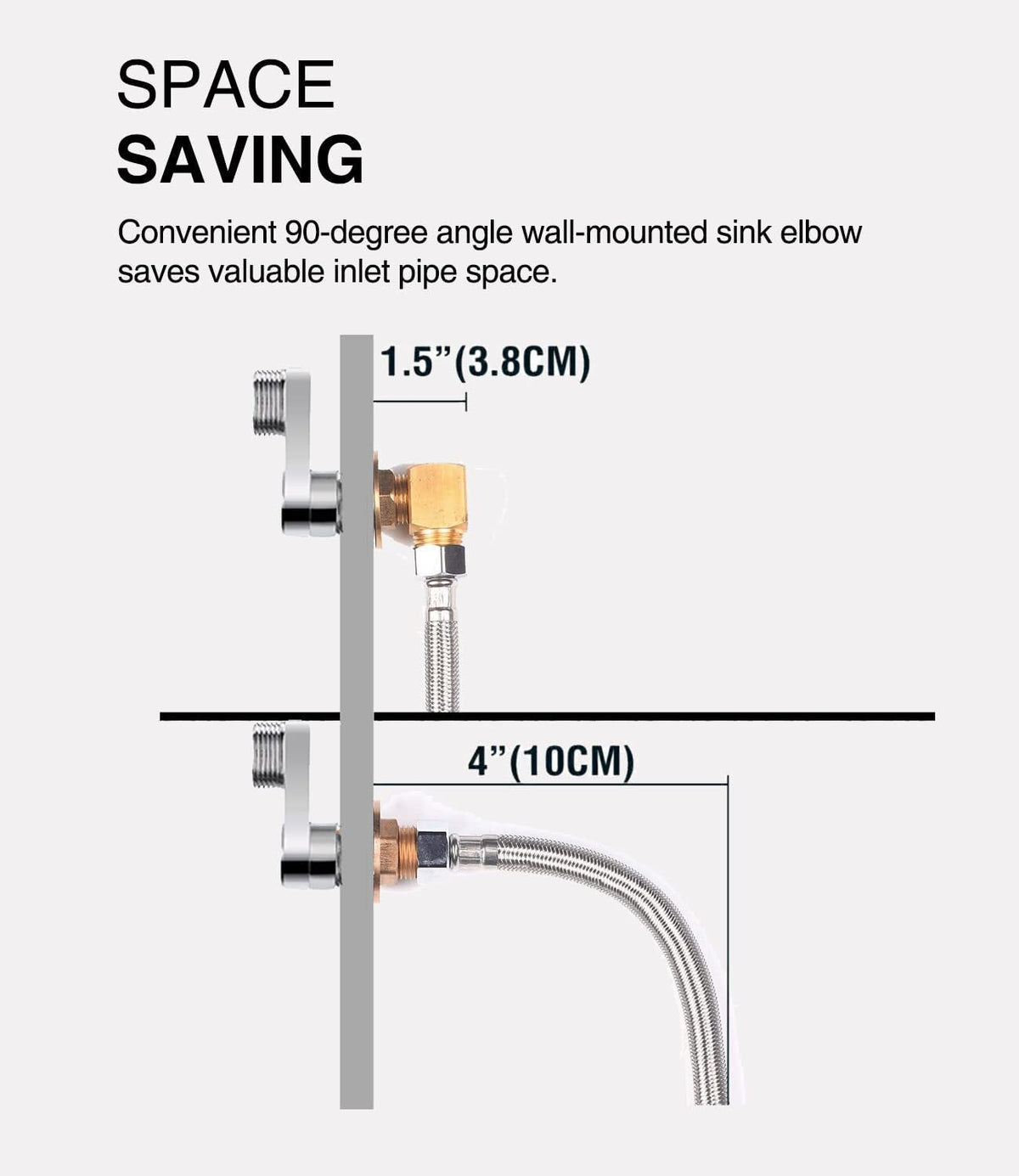 B-0230-K Wall Mount Faucet Install Kit for T&S B-0230 Style 1/2???? NPT Faucets