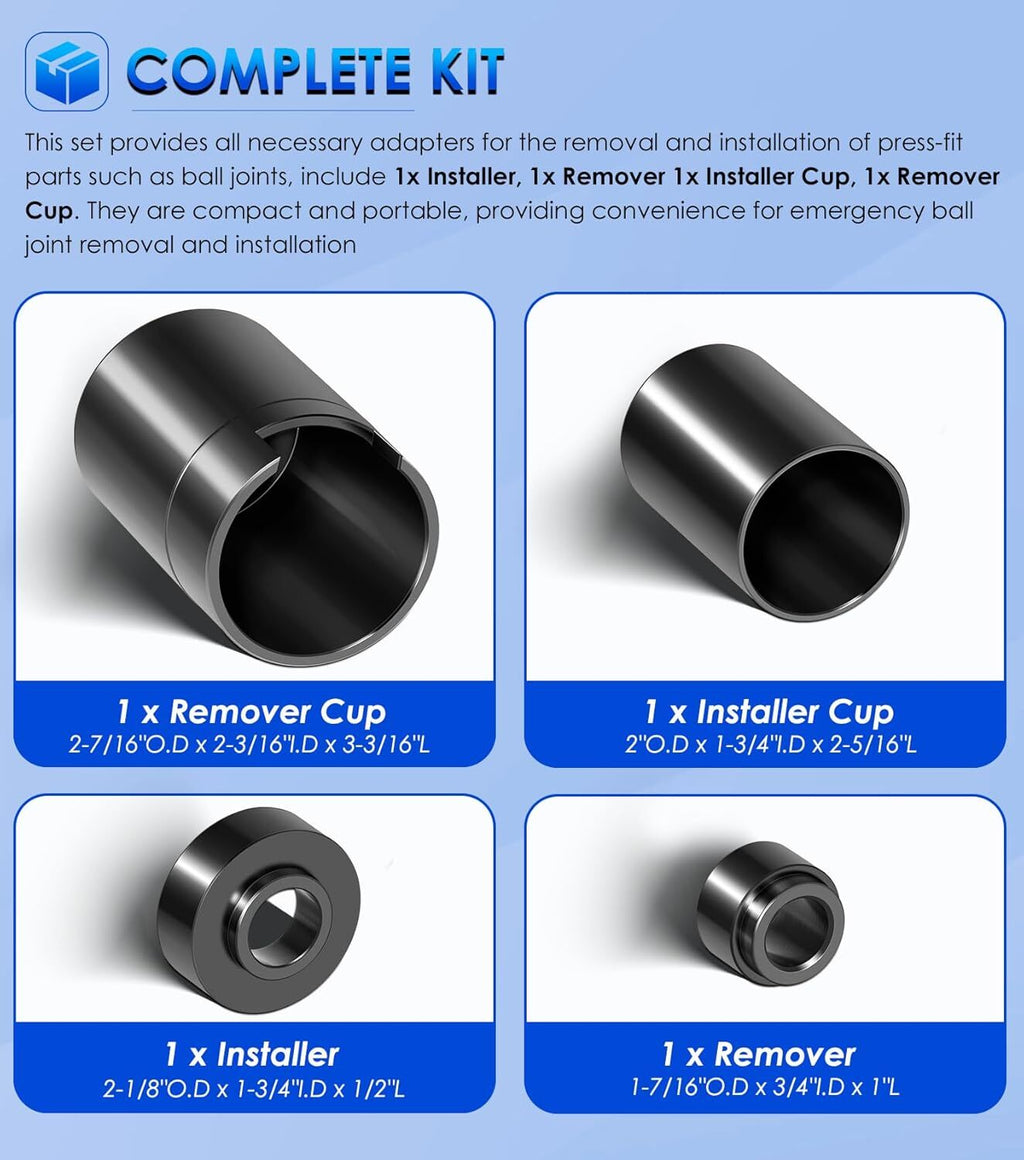 Ball Joint Service Adapter Tools Kit 7894 for Jeep Wrangler & Dodge Ram Trucks