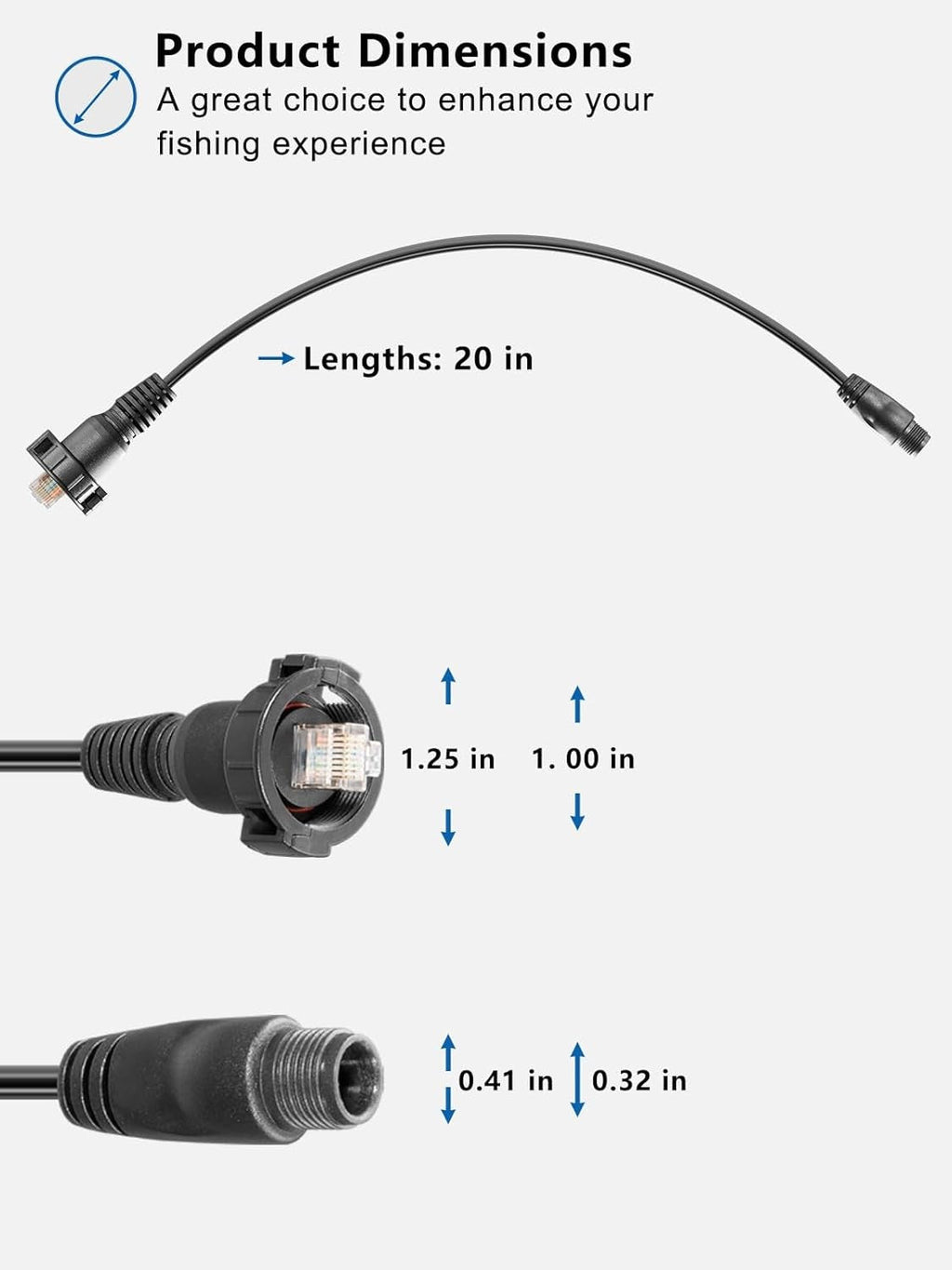 010-12531-01 Marine Network Adapter Cable For Garmin Panoptix LiveScope GC 200