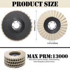 5pcs 4.5" Wool Polishing Wheels Buffer Pads Flap Felt Polishing Finishing Disc