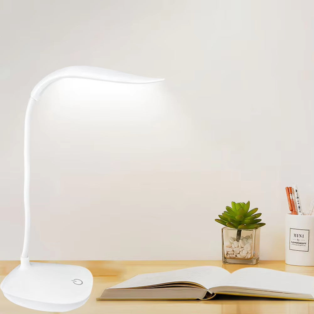 USB LED Desk Light Dimmable Bedside Reading Lamp Rechargeable Touch Control US