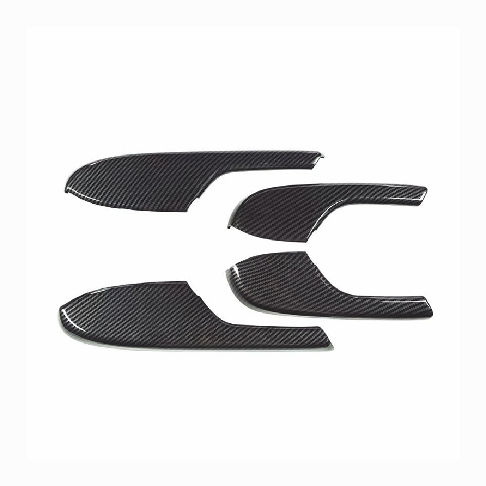 4x For Honda Civic 2016-2020 Carbon Fiber Interior Door Armrest Panel Trim Cover