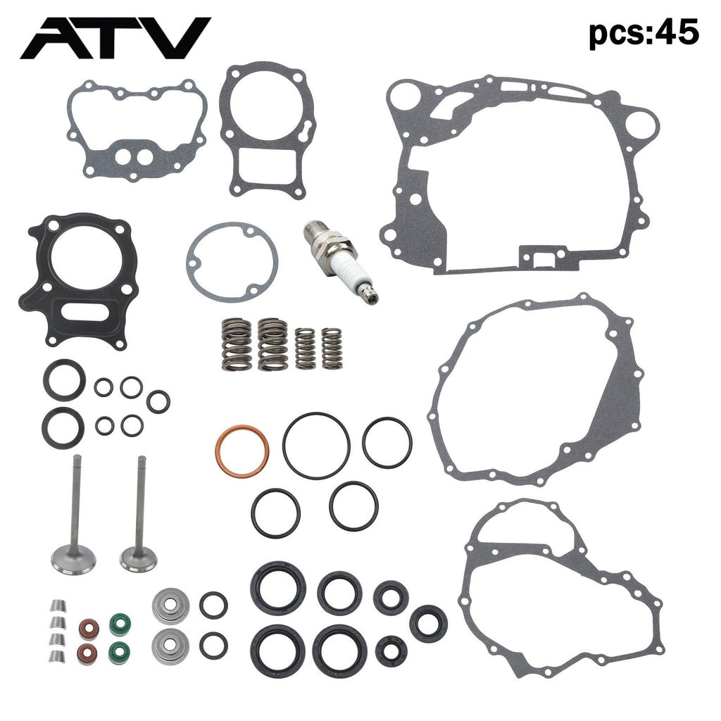 Intake&Exhaust Valve Seals Cylinder Head Overhaul Kit For Honda Recon250 2x4