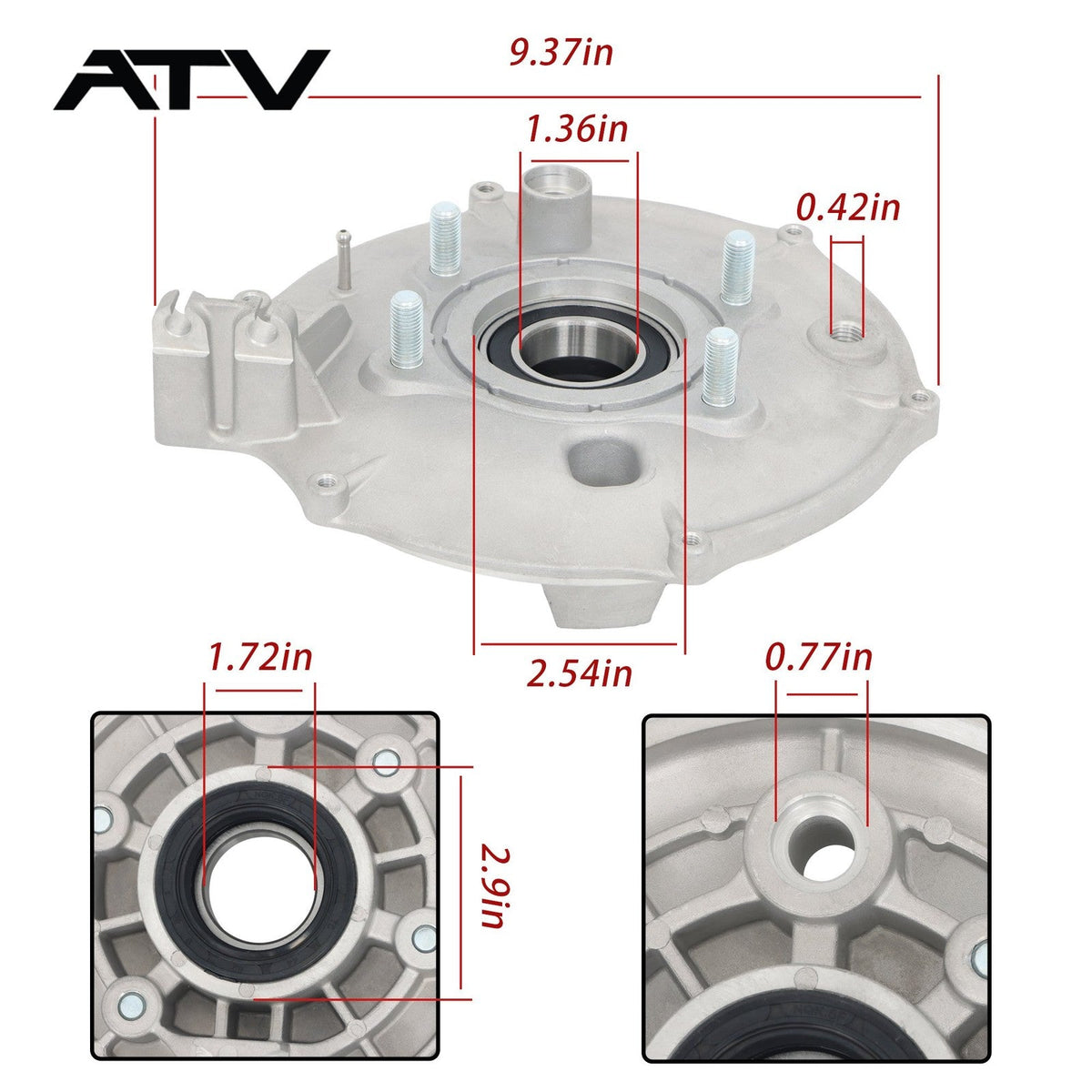 1988-2000 For Honda TRX 300 2x4 4x4 Fourtrax ATV Rear Wheel Brake Drum