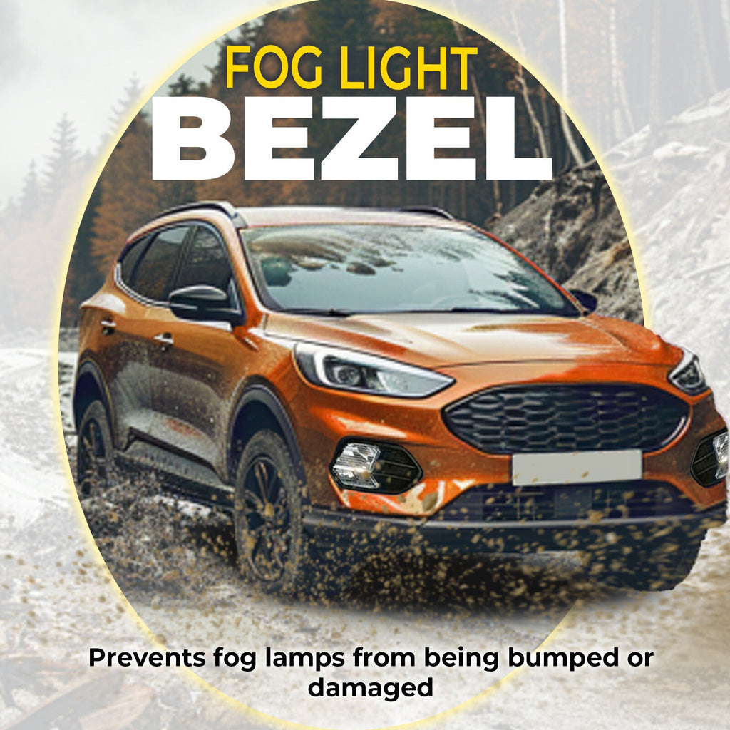 Pair Bumper Fog Light Cover Bezel For Ford Escape Kuga 2017 2018 2019 Left+Right